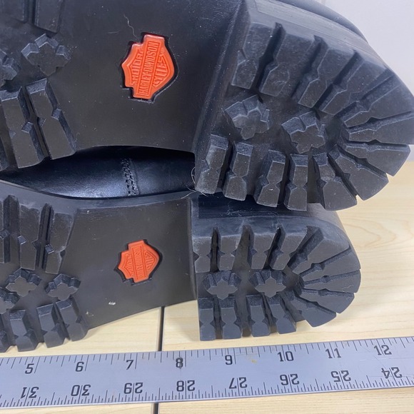 NEW Harley Davidson Black Leather Motorcycle Riding Boots Mens 10 /EU 43 - Picture 9 of 10